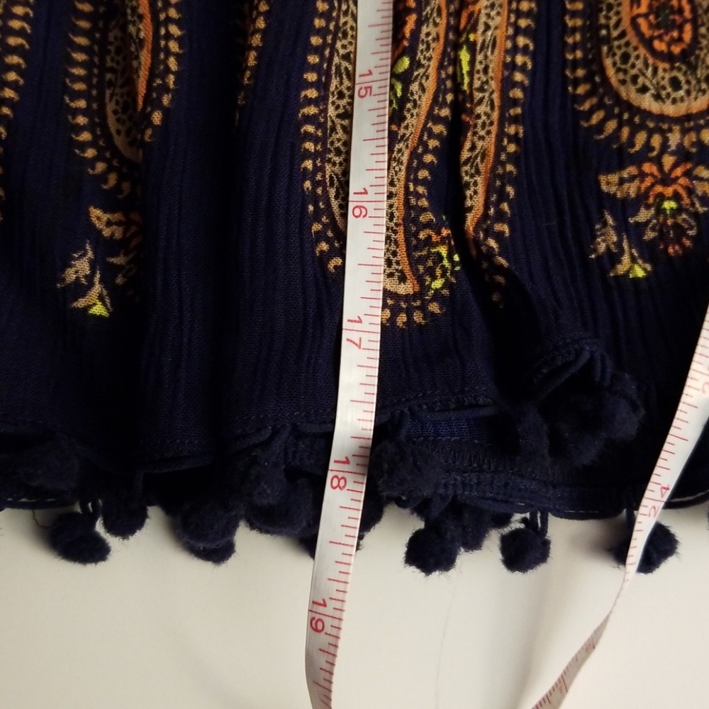 Francesca's Navy Paisley Swing Skirt - Picture 5 of 7